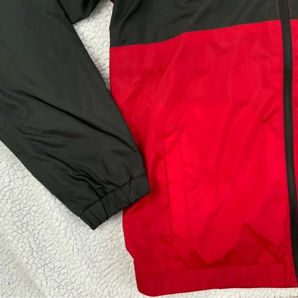 Air Jordan Jumpman Jacket Windbreaker Hood Youth Boys L 12-13 Years Black Red